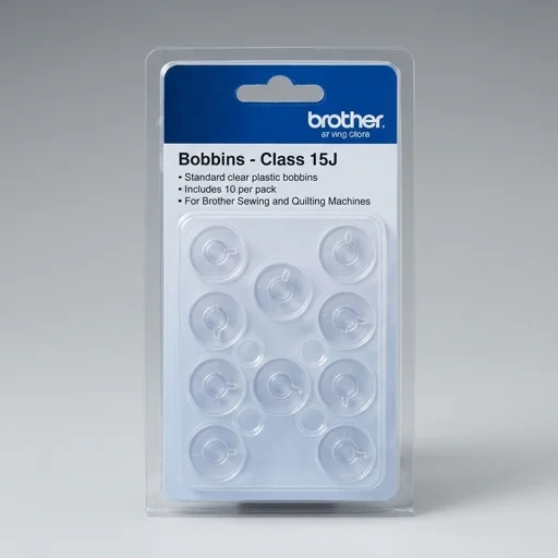 Brother Plastic Bobbins (Class 15 / SA156, 10-Pack)